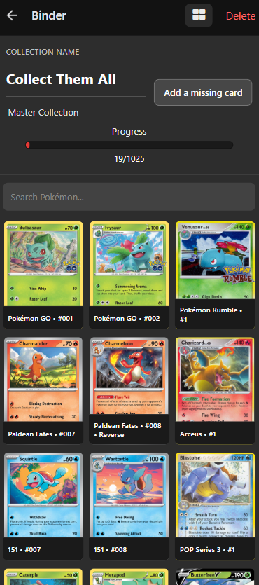 Binder – Collect Them All grid